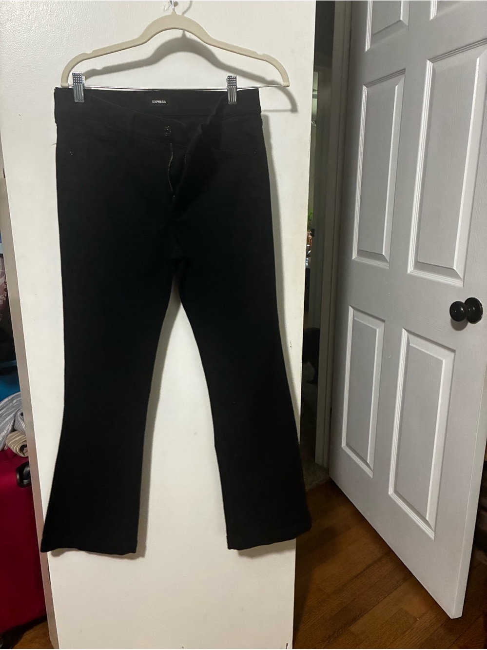 Express womenโs Black Bootcut Jeans - Classic Fit
